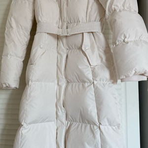 (이사준비 역시즌특가) 쉬즈미스 천연모피 구스 롱패딩 아이보리 이미지