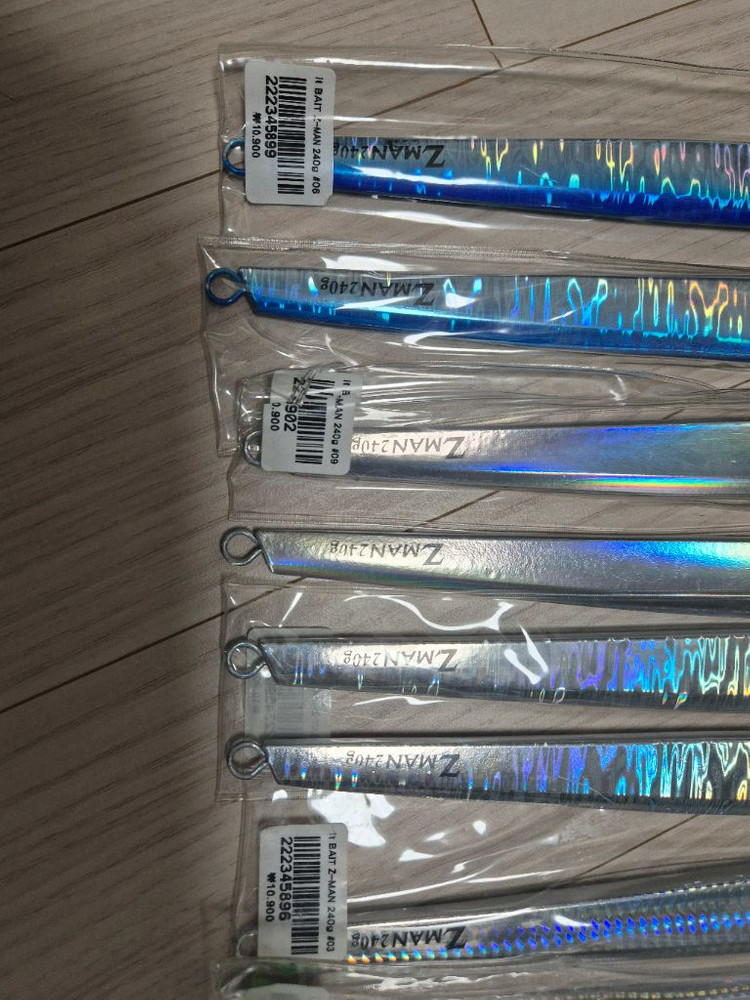 메탈지그, 지깅장갑, 쇼크리더, 훅 및 도래, 베어링 일괄 이미지