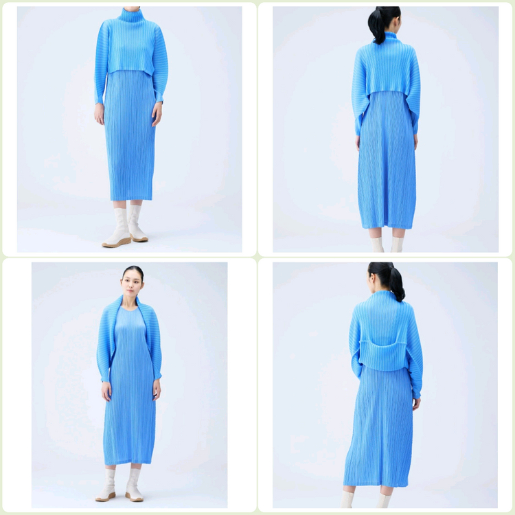 플리츠플리즈 립플리츠 볼레로 겸 크롭탑--1