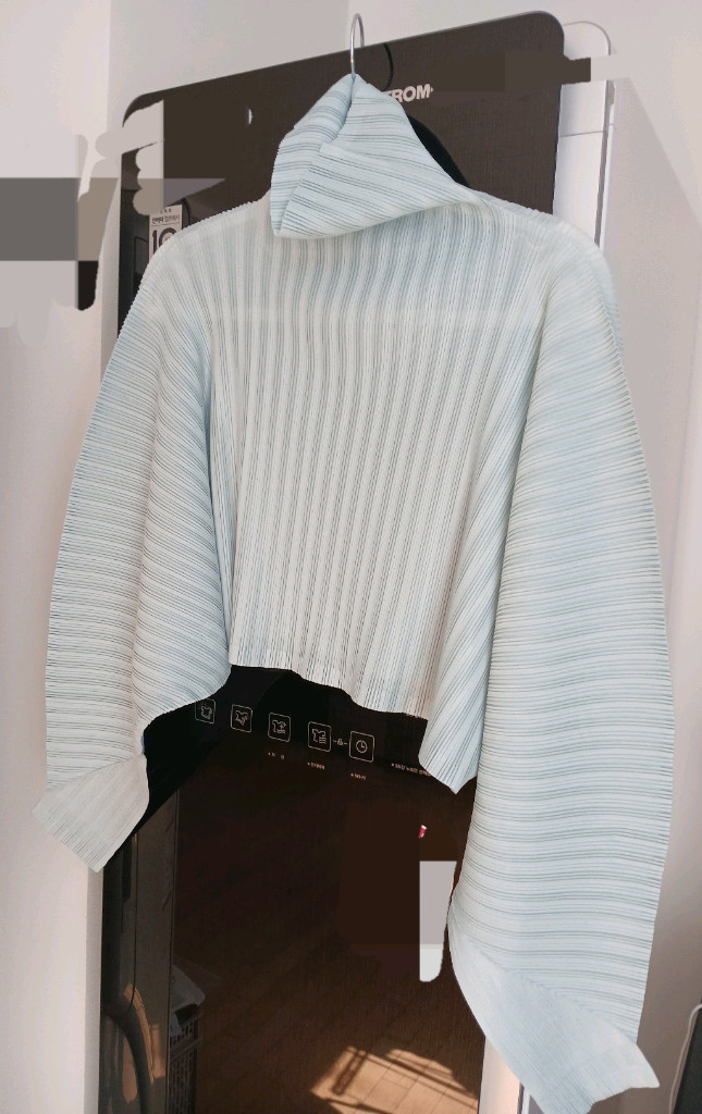 플리츠플리즈 립플리츠 볼레로 겸 크롭탑--3