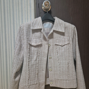 라플라 트위드 블루종 m사이즈 핑크베이지