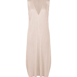 플리츠플리즈 브이넥 민소매 원피스