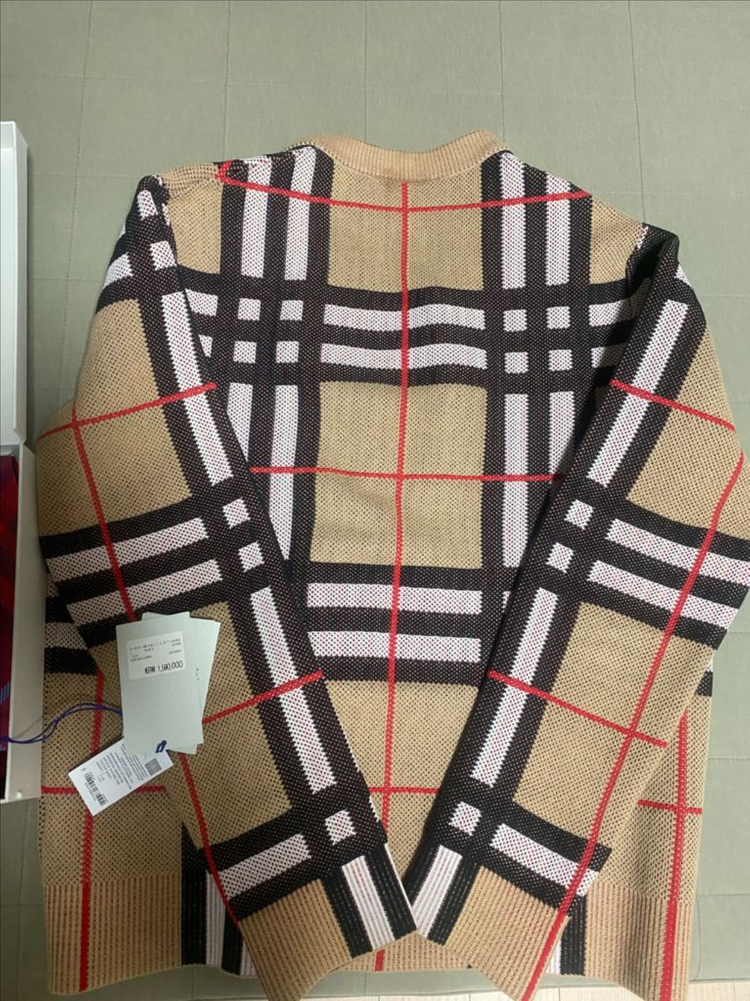 버버리 체크 가디건 M(국내105) 새상품급 이미지