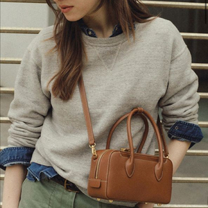 드메리엘 볼링백 미디움 (초코브라운) 이미지