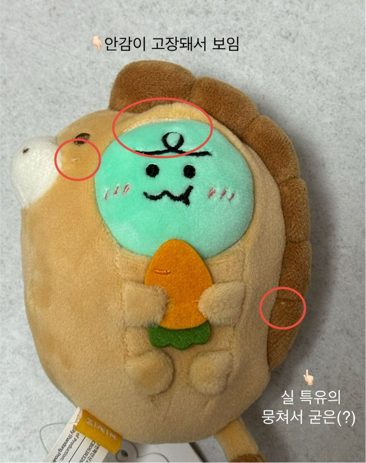 카카오프렌즈 제주 에디션 죠르디 춘식이 인형 키링 이미지