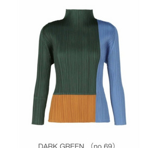 플리츠플리즈 앙상블 탑 다크그린