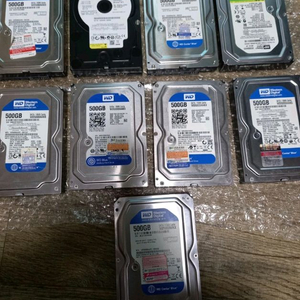 wd 하드디스크 500기가 9개일괄 이미지