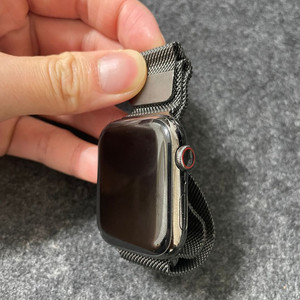 애플워치7 45mm 스테인리스 셀룰러 그래파이트 이미지