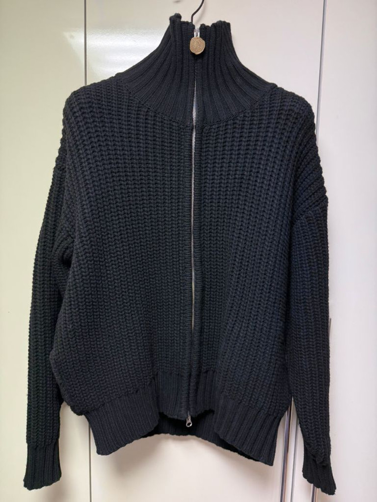 [M] STU 하이넥 집업 스웨터 블랙 이미지