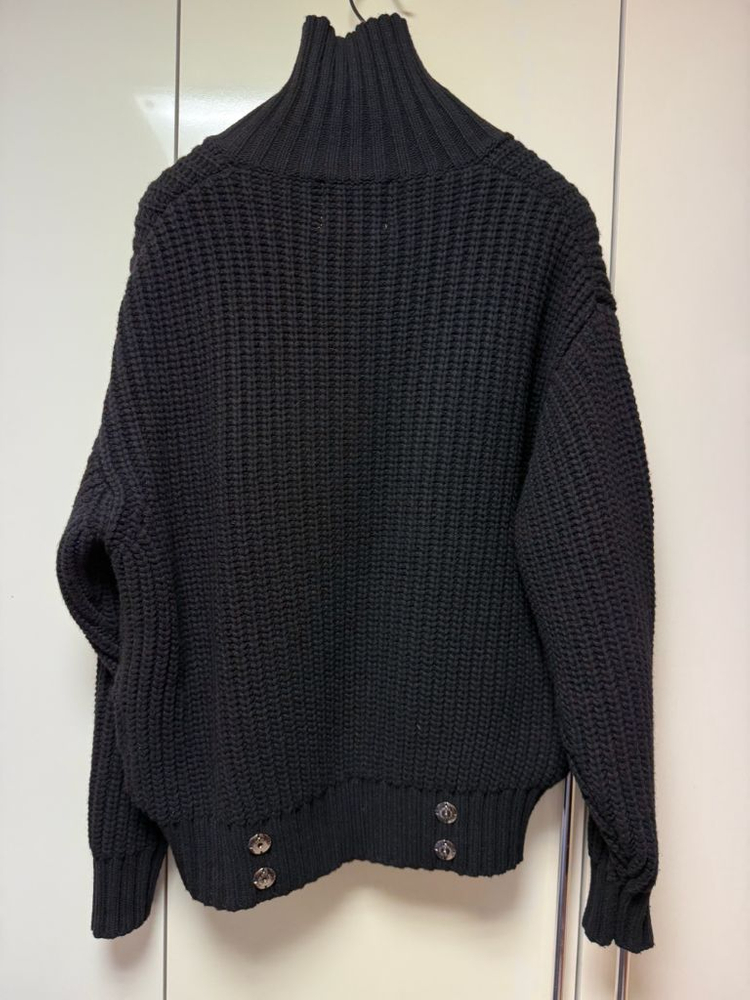 [M] STU 하이넥 집업 스웨터 블랙 이미지