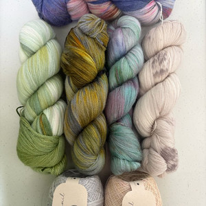 손염색실 핸드다잉얀 뜨개실 lace 오밀조밀 조구만상점 타래실