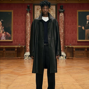 STU 램스킨 레더 코트 블랙 이미지