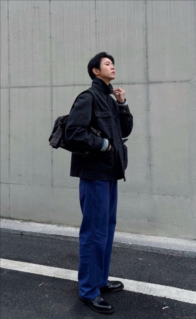 쿠어 오버 다이드 커버올 자켓 워시드차콜 M 사이즈--1