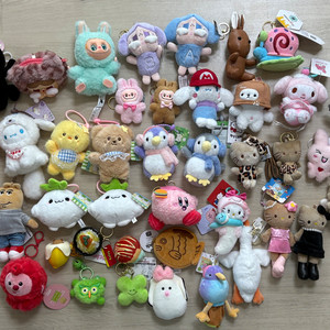 산리오 헬로키티,라부부, 쵸파,미피,크라잉베이비,루피 키링 인형 일괄