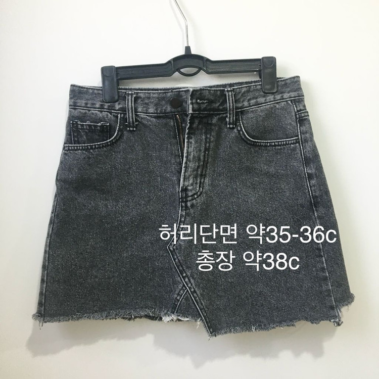 흑청 미니 스커트 M사이즈 치마 이미지