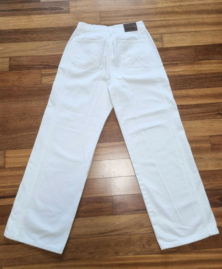 새상품)화이트 와이드 팬츠/ 흰청바지/흰바지/와이드 데님 이미지