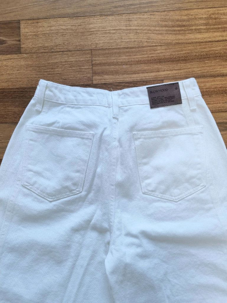 새상품)화이트 와이드 팬츠/ 흰청바지/흰바지/와이드 데님 이미지