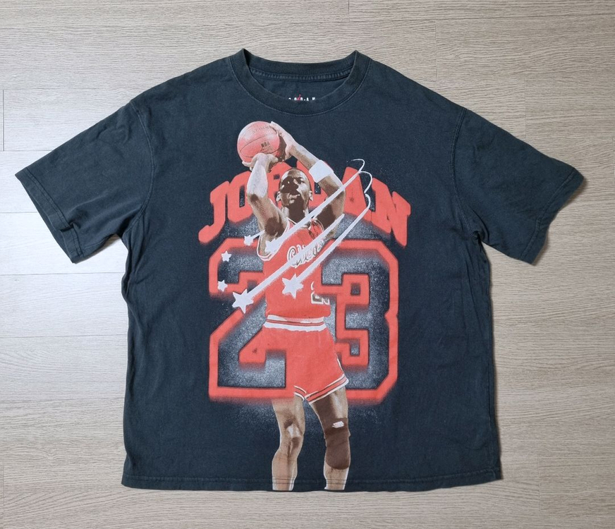 나이키 조던 그래픽 반팔티셔츠 블랙 w루즈핏L(실제11 이미지