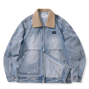 코드그라피 청자켓 워크 자켓_워싱 블루 이미지