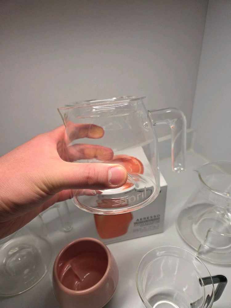 에이프릴 글라스 서버, 유리잔, 아벤시 사이클론 카라페, 아벤시 세라믹 센서리컵 로즈골드 이미지