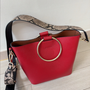 레드 버킷백 스몰 여성 핸드백