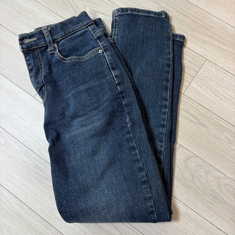 렌느 진청 데님 슬림핏 여성 청바지 m--4
