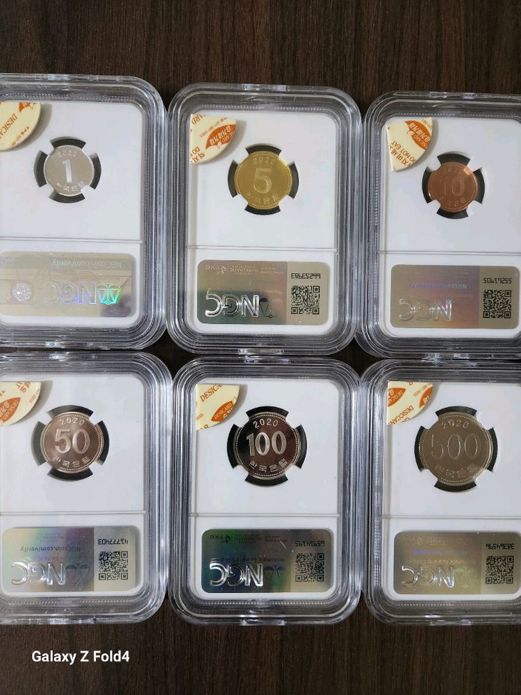 70주년기념, (프루프)) 전체 NGC 69등급, 6종류 6매 이미지