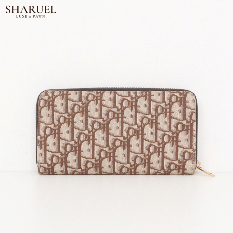 디올 오블리크 자카드 브라운 장지갑 2ESBC252YYE H45E--2