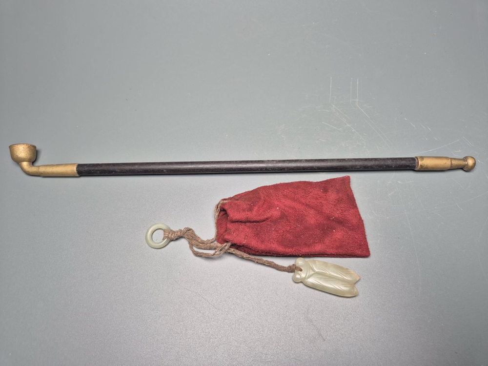 청 황동 백동 연두 옥선추 부 연낭 곰방대 골동품 고미술품 수집품 이미지