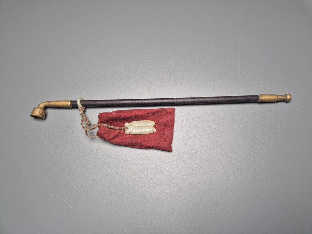 청 황동 백동 연두 옥선추 부 연낭 곰방대 골동품 고미술품 수집품 이미지