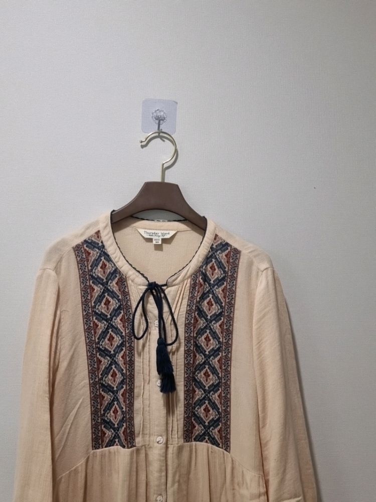 써스데이아일랜드 에스닉 자수 원피스 S (85) 보헤미안 롱원피스--1