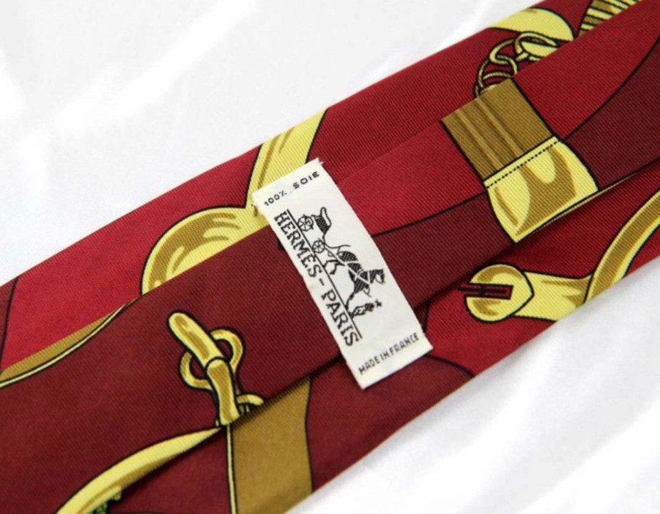 정품 에르메스 명품 넥타이 스카프모티브디자인 실크100 박스풀셋 이미지