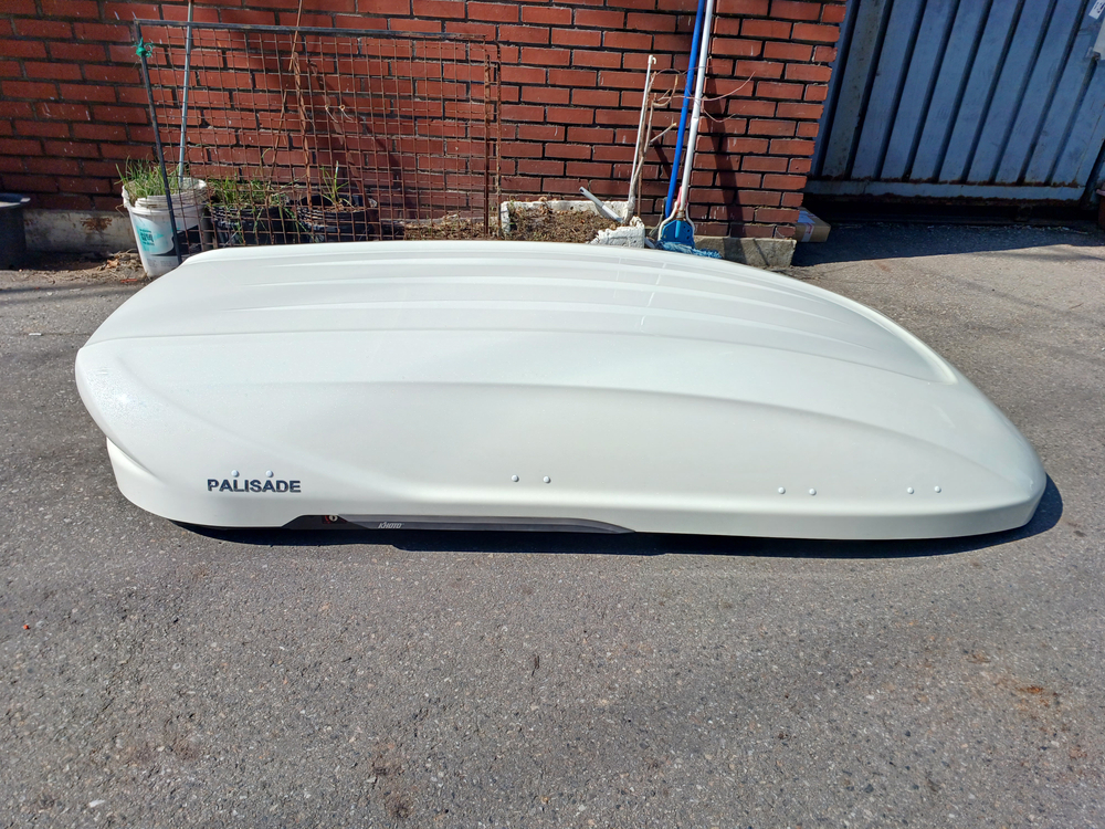 구형 팰리세이드lx2 코토일체형루프박스 화이트 변색 중고--1