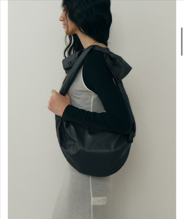 로우타이드 셔츠백, 블랙 새제품--2