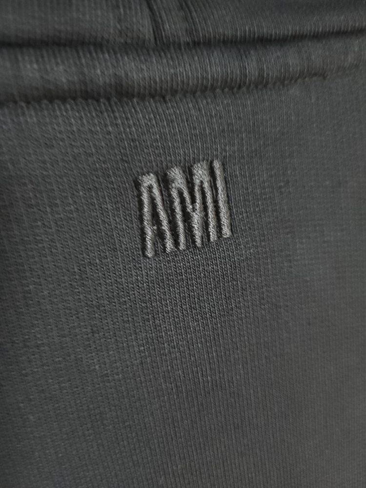 L 아미 블랙 스몰 하트자수 남성 후드티 BFHJ008 730 이미지