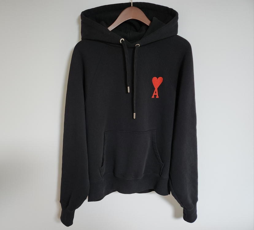 L 아미 블랙 빅하트 남성 후드티 SPEUSW222 747 이미지
