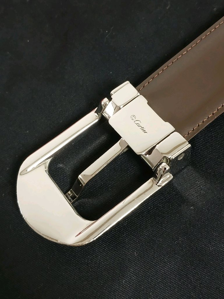 까르띠에 불랙/브라운 양면 가죽벨트 정품 이미지