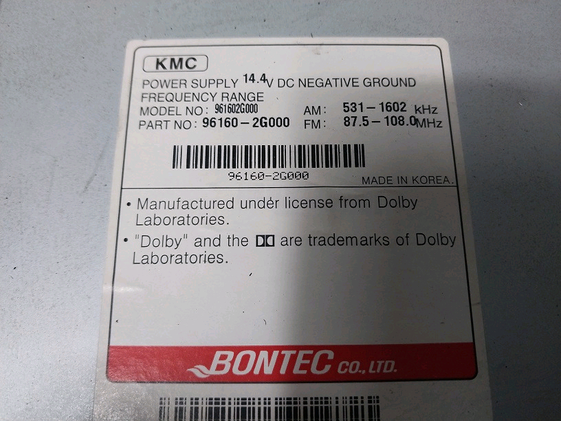 로체 전기형 순정 MP3 테입 오디오 / 96160-2G000 / 액정고장--1