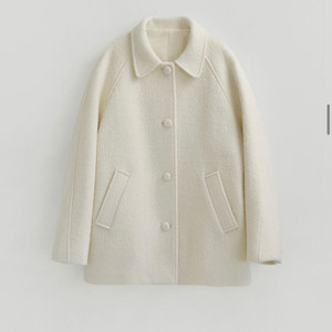 새상품) 하네 엔케이스 레글런 울 하프 코트 크림 이미지