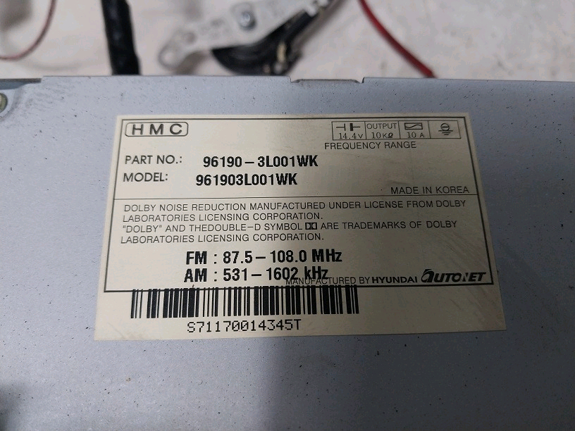 그랜져TG 전기형 JBL 6CD MP3 오디오 / 96190-3L000WK--2