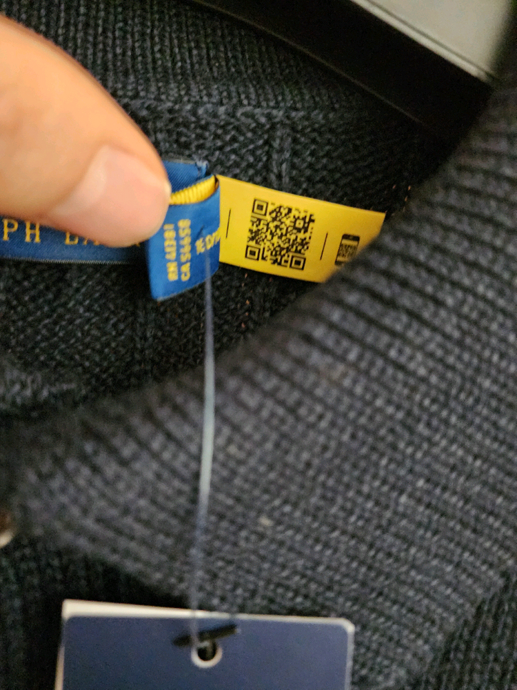 새상품 폴로 네이비 케이블 반팔 니트 팝니다.--2