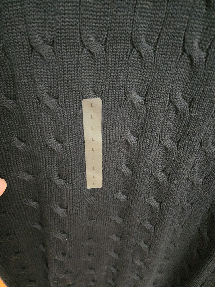 새상품 폴로 네이비 케이블 반팔 니트 팝니다.--3