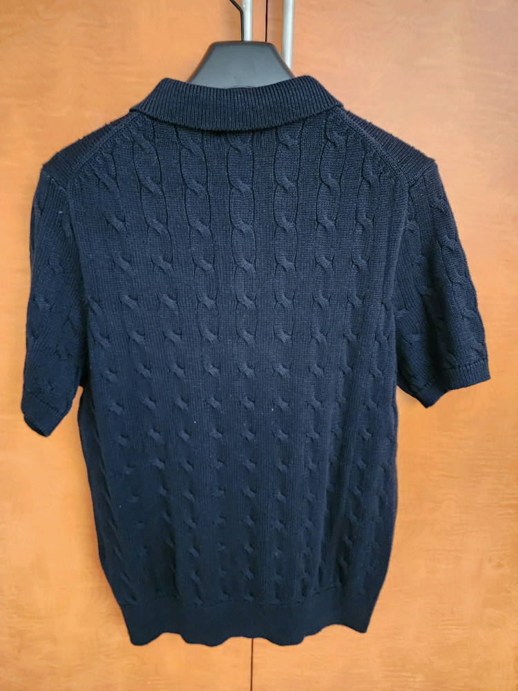 새상품 폴로 네이비 케이블 반팔 니트 팝니다.--5