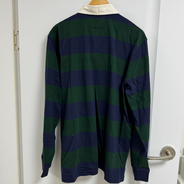 폴로 랄프로렌 클래식핏 스트라이프 저지 럭비 셔츠 네이비 L 사이즈 새상태 팝니다. Polo 긴팔 카라티 이미지