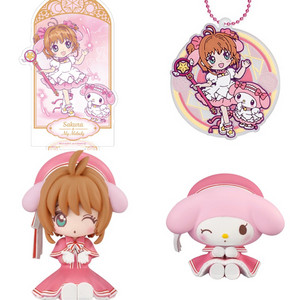 (일괄) 카드캡터 체리 x 산리오 콜라보 사쿠라 마이멜로디 가챠 스탠드