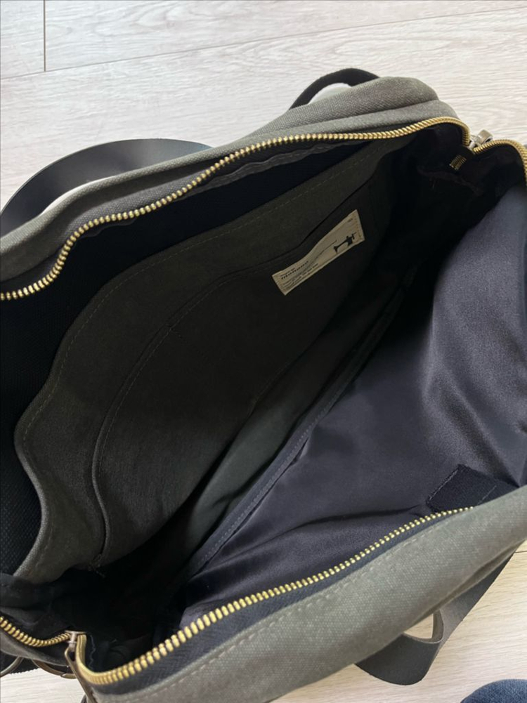 모노 캔버스 브리프케이스 (오트그린) 이미지