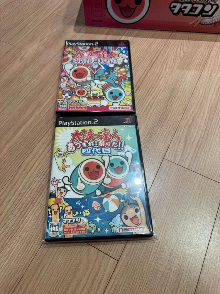 PS2 태고의달인 타타콘세트 + 소프트 10장 이미지