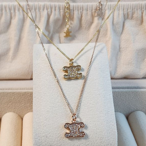 셀 목걸이 트리옹 로고 목걸이 옐골 로골 큐빅 목걸이 (새상품) 이미지