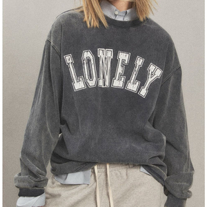 노앙 러블리 슬리브리스 티셔츠 차콜 이미지