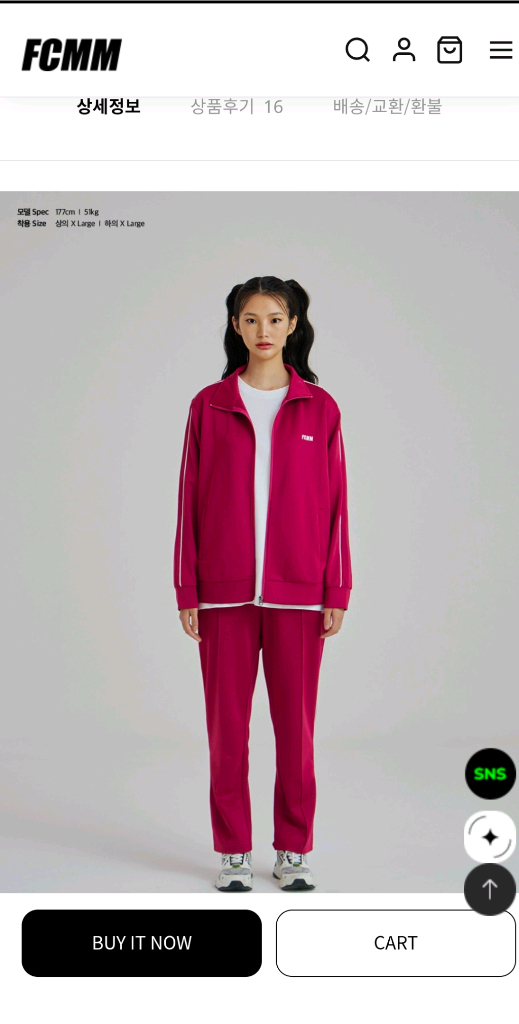 FCMM 미사용 저지 105 여성99 가슴56 기장70 이미지